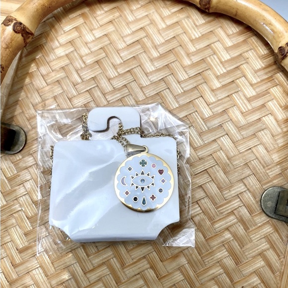 NWT Adornia evil eye pendant.14k gold vermeil over stainless steel.16” - Picture 2 of 5